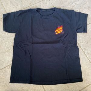 Santa Cruz black tee size small boys